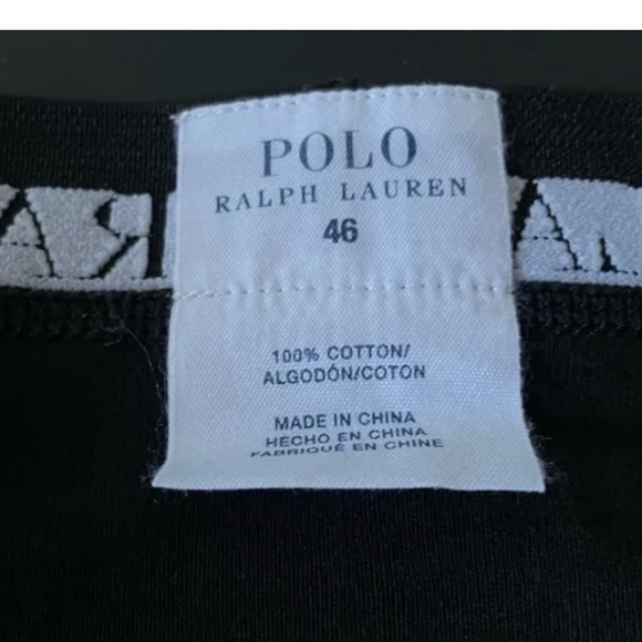 2 pc POLO Ralph Lauren Men Briefs Black Size:46 - Picture 5 of 7